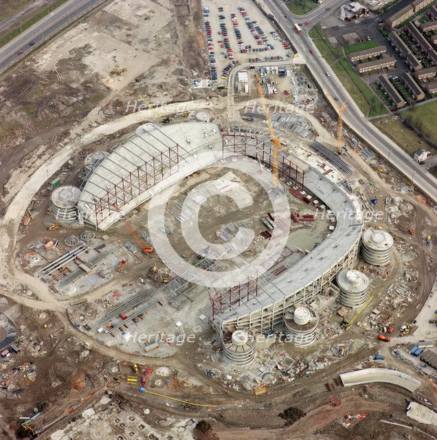 Construction of the Commonwealth Stadium, Manchester, 2001. Artist: EH/RCHME staff photographer