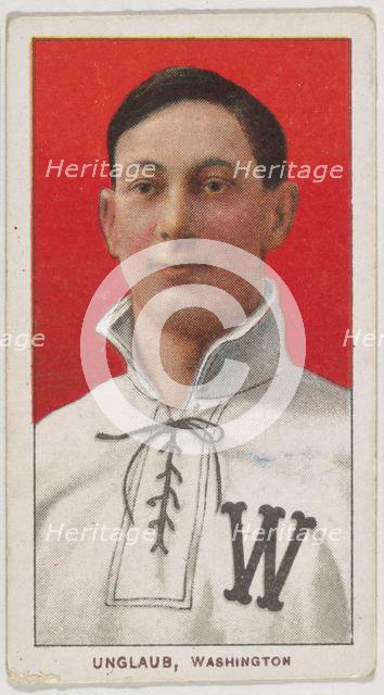 Unglaub, Washington, American League, from the White Border series (T206) for the Ameri..., 1909-11. Creator: American Tobacco Company.