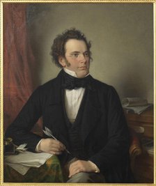 Portrait of Franz Schubert (1797-1828), 1875. Creator: Rieder, Wilhelm August (1796-1880).