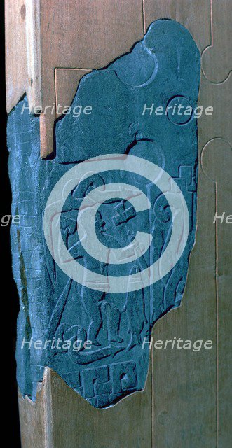 Viking Thorwald's cross-slab from Andreas Church on the Isle of Man, 10th century. Artist: Unknown