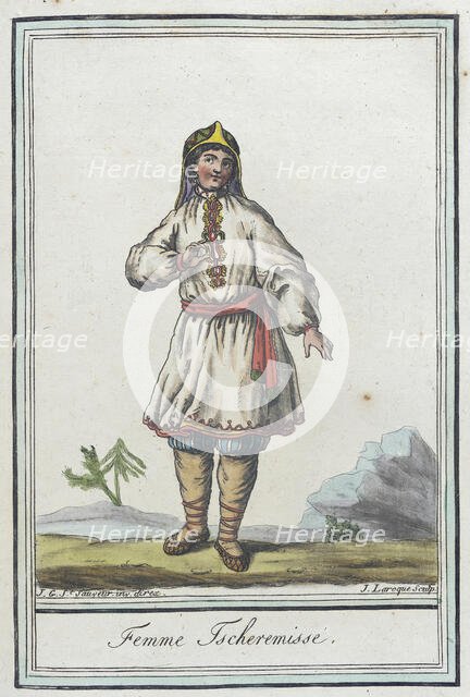 Costumes de Différents Pays, 'Femme Ischeremisse', c1797. Creators: Jacques Grasset de Saint-Sauveur, LF Labrousse.