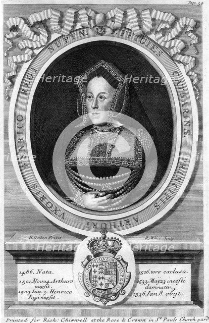 Catherine of Aragon, first wife of Henry VIII of England.Artist: R White