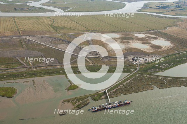 Excavated material from Crossrail, Wallasea Island, Essex, 2014. Creator: Historic England Staff Photographer.