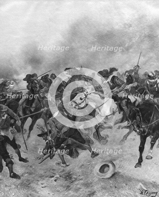 The Battle of Marston Moor, 1644.  Creator: Unknown.