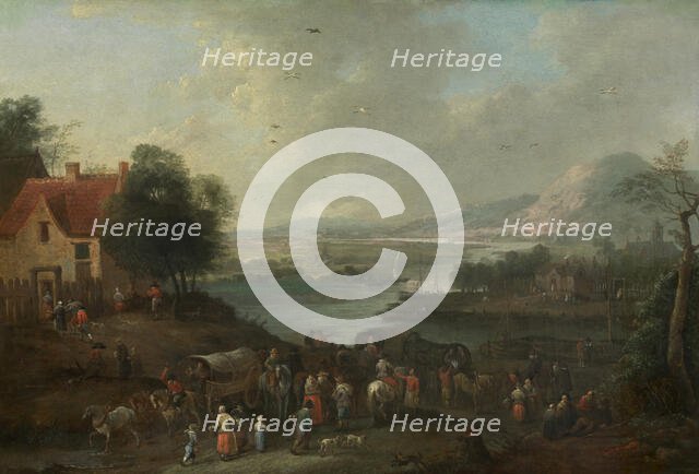 Landscape with Figures, c1710s. Creator: Karel Breydel.