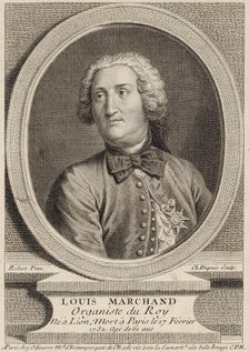 Portrait of the organist and composer Louis Marchand (1669-1732), First third of 18th cen. Creator: Dupuis, Charles (1685-1742).