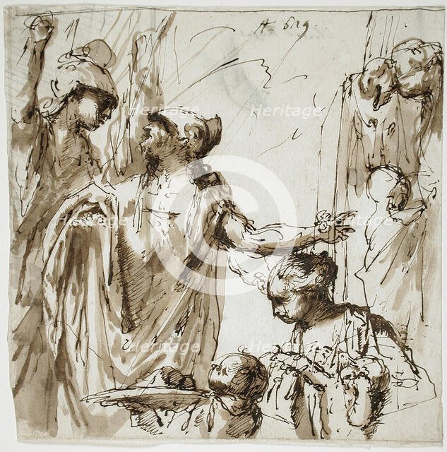 Classical Scene with Offering, between 1659 and 1734. Creator: Sebastiano Ricci.
