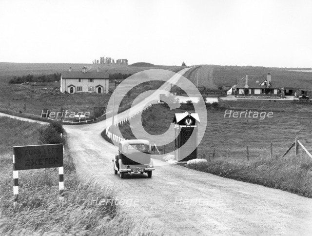 Stonehenge ahead, Wiltshire, 1930. Artist: Unknown.