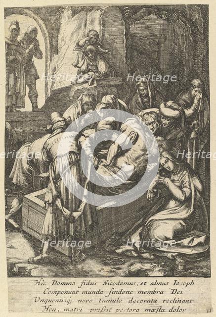 The Entombment, from The Passion of Christ, mid 17th century. Creator: Nicolas Cochin.