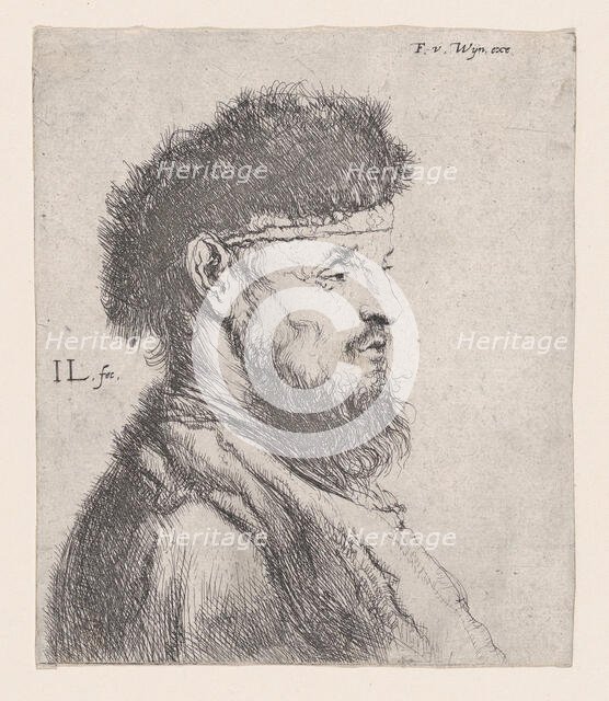 Bust of a Man with a Fur Cap, 17th century. Creator: Jan Lievens.