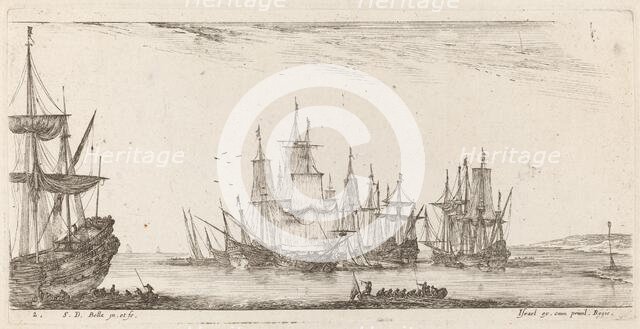Group of Ships, 1644. Creator: Stefano della Bella.