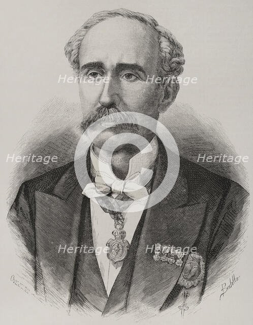 Leandro Alvarez Torrijos (1822-1894), Spanish jurist and politician, 1878.  Creators: Andrés Ovejero, Félix Badillo.