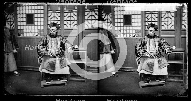 Peking, Pechili province, China: a Manchu official seated, 1869. Creator: John Thomson.