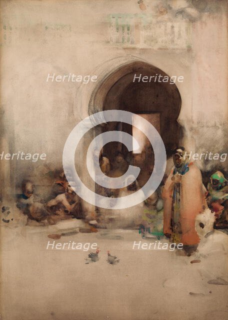 Cock Fight, 1900. Creator: Arthur Melville.