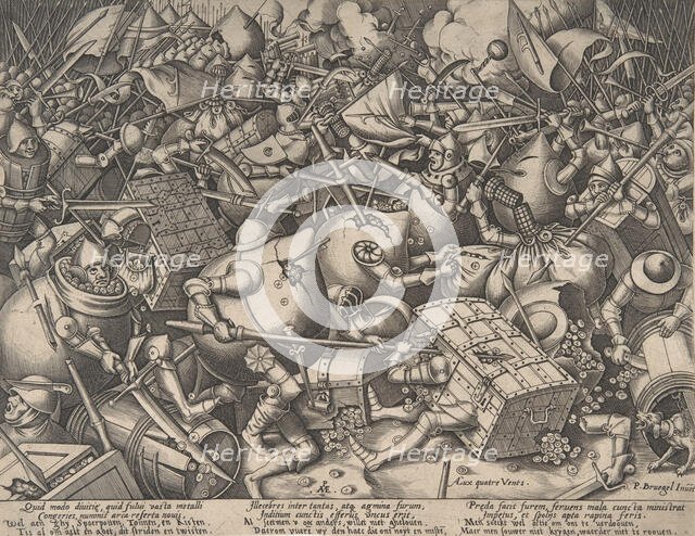 The Battle about Money, after 1570. Creator: Pieter van der Heyden.