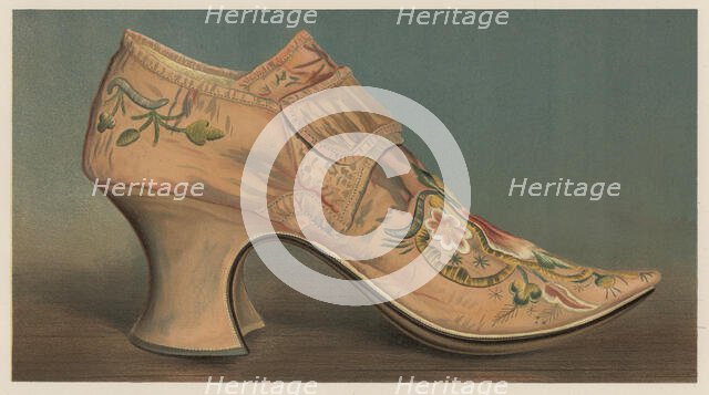 Large buckled shoe worn in the reign of Queen Anne, 1885.  Creator: Unknown.