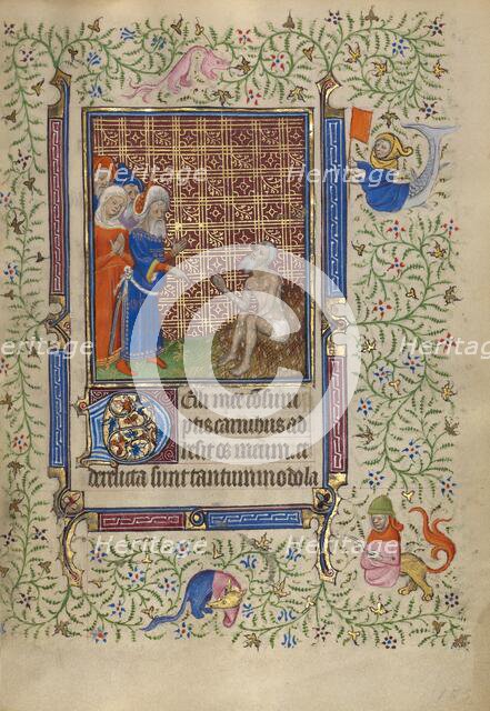 Job Derided by his Wife and Friends; Book of Hours, about 1410. Creator: Unknown.