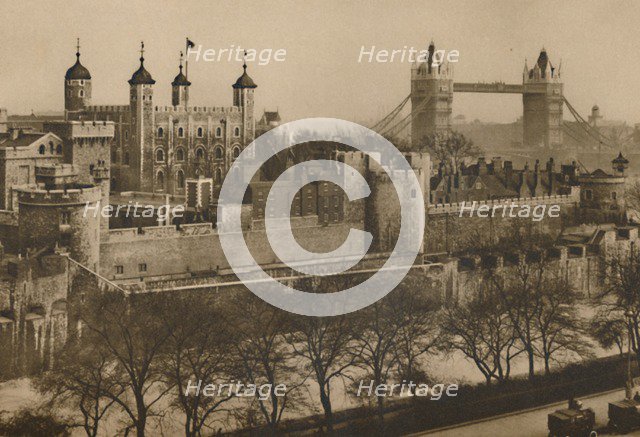 'Embattled Ramparts of the Tower of London Seen Tier on Tier from the Tall Warehouses of Tower Hill' Creator: Unknown.