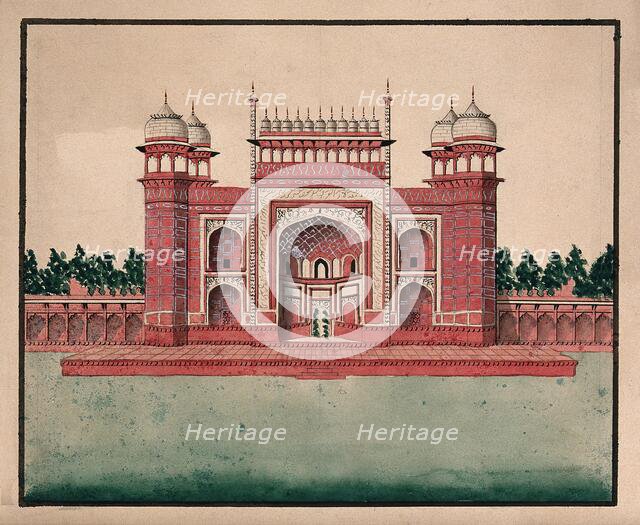 Fatehpur Sikri: Bulund Darwaza (?), (between 1800 and 1899?). Creator: Unknown.