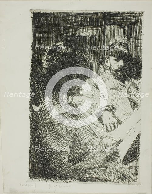 Reading (Mr. and Mrs. Ch. Deering), 1893. Creator: Anders Leonard Zorn.