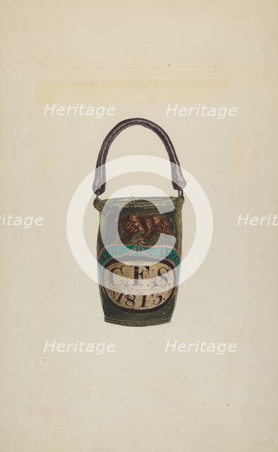 Fire Bucket, c. 1939. Creator: Marion E. Herrick.