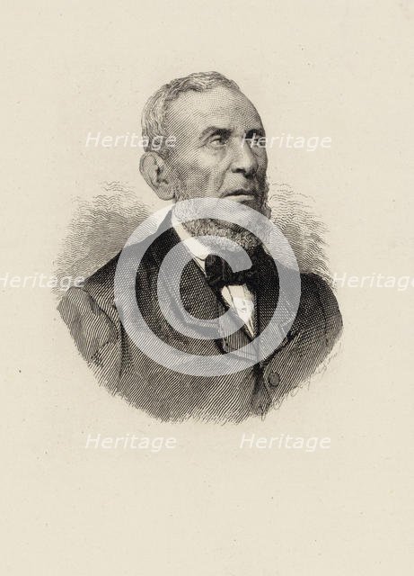 Portrait of the Composer Saverio Mercadante (1795-1870). Creator: Anonymous.