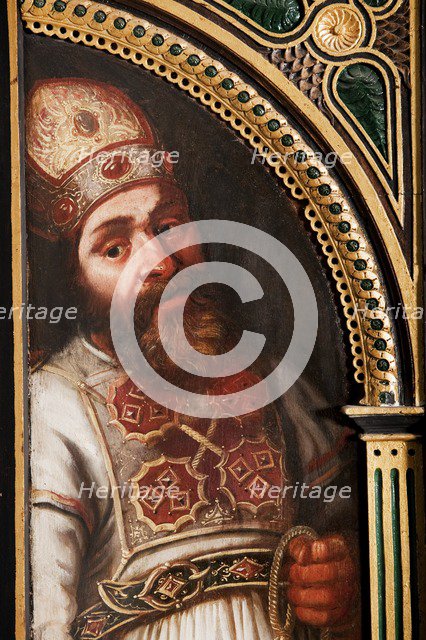 Detail view of the painted panelling in the Star Chamber, Bolsover Castle, Derbyshire, c1980-c2017. Artist: Historic England Staff Photographer.