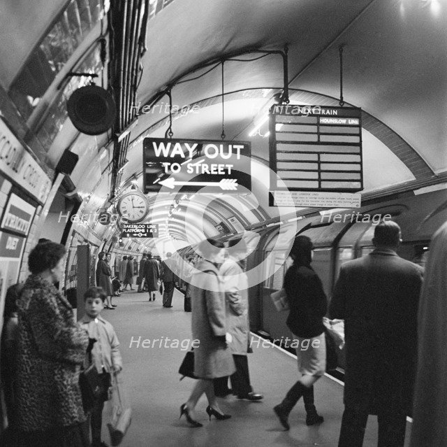 Piccadilly Circus Station, London, 1960-1965. Artist: John Gay