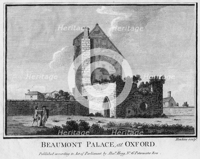 Beaumont Palace, Oxford. Artist: Hawkins