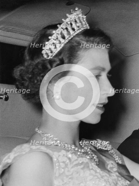 Queen Elizabeth's and Prince Phillip's first Royal visit to Brisbane, Queensland, Australia, 1954. Creator: Jack Bain.
