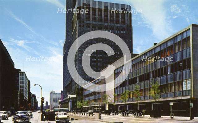 Wacker Drive looking south, Chicago, Illinois, USA, 1958. Artist: Unknown