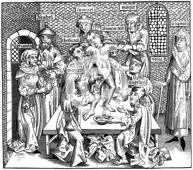 The martyrdom of Simon of Trent, 1493 (1849).Artist: Pierre Wolgmuth
