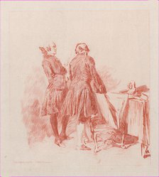 The Print Enthusiast, after a drawing by Meissonier, 1877. Creator: Jules-Ferdinand Jacquemart.