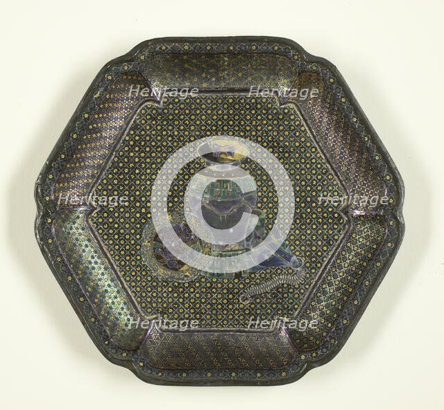 Dish with Images of Antiquities, late Ming (1368-1644) or early Qing dynasty, 17th century. Creator: Unknown.