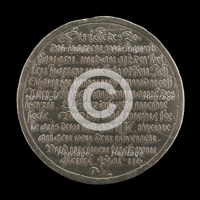 Inscription [reverse], 1556. Creator: Joachim Deschler.