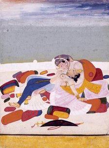 Lovers on a Terrace, 1800-25. Creator: Chokha.