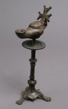 Standing Lamp with a Cross on a Pricket Stand, Byzantine, 4th-5th century. Creator: Unknown.