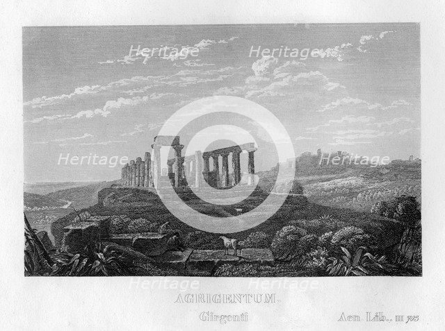 Agrigento, Sicily, Italy, c1833. Artist: Unknown