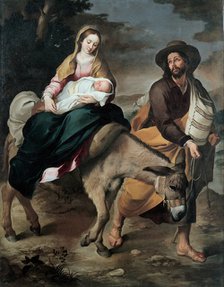 The Flight into Egypt, Between 1645 and 1649. Artist: Murillo, Bartolomé Estebàn (1617-1682)