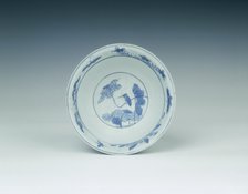 Blue and white Kraak porcelain bowl, China, 1550-1575. Artist: Unknown