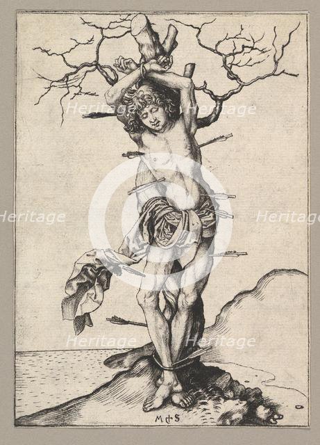 Saint Sebastian, ca. 1435-1491. Creator: Martin Schongauer.