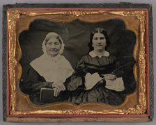 Portrait of Two Seated Women, 1855-1860. Creator: Unknown.