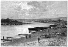 The River Dniester seen from near Moghilov, Russia, 1879. Artist: Barbant