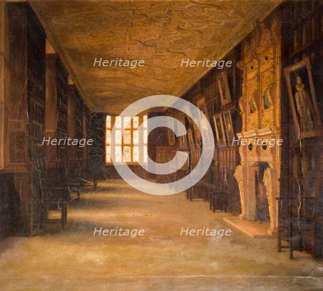 View Of The Long Gallery At Aston Hall, 1870-1880. Creator: Cecilia C Foster.