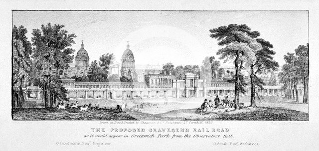 Greenwich Park, Greenwich, London, 1835. Artist: Chapman & Co