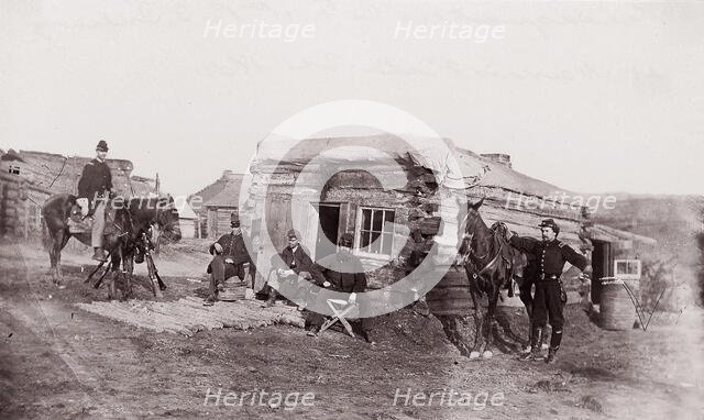 Headquarters, Co. F, 11th Rhode Island Infantry, Miner's Hill, Virginia, 1862. Creator: Unknown.
