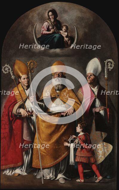 Saint Nicholas between Saints Januarius and Severus, 1614-1615. Creator: Vitale, Filippo (1585-1650).