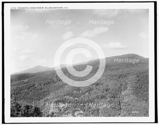 Presidential Range from Mt. Willard, White Mts., N.H., between 1890 and 1901. Creator: Unknown.