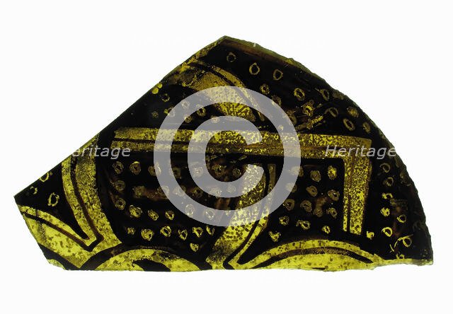 Glass Fragment, European, 14th century. Creator: Unknown.