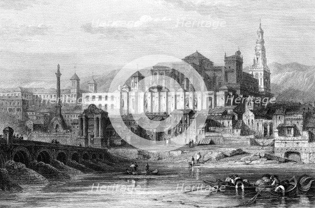 Great mosque and the dungeon of the Inquisition, Cordoba, Spain, 19th century.Artist: Thomas Higham